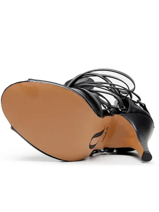 Burju Nyx – The Strappy Vegan Leather Open-Toe Ankle Bootie for Street & Dance - Picture 6 of 14